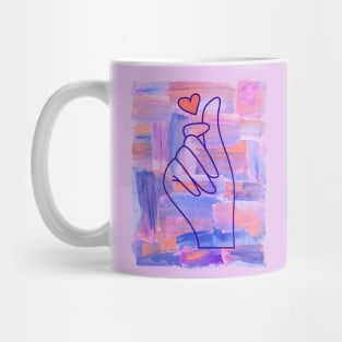 Finger Heart Korean Kpop Mug